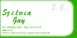 szilvia gay business card